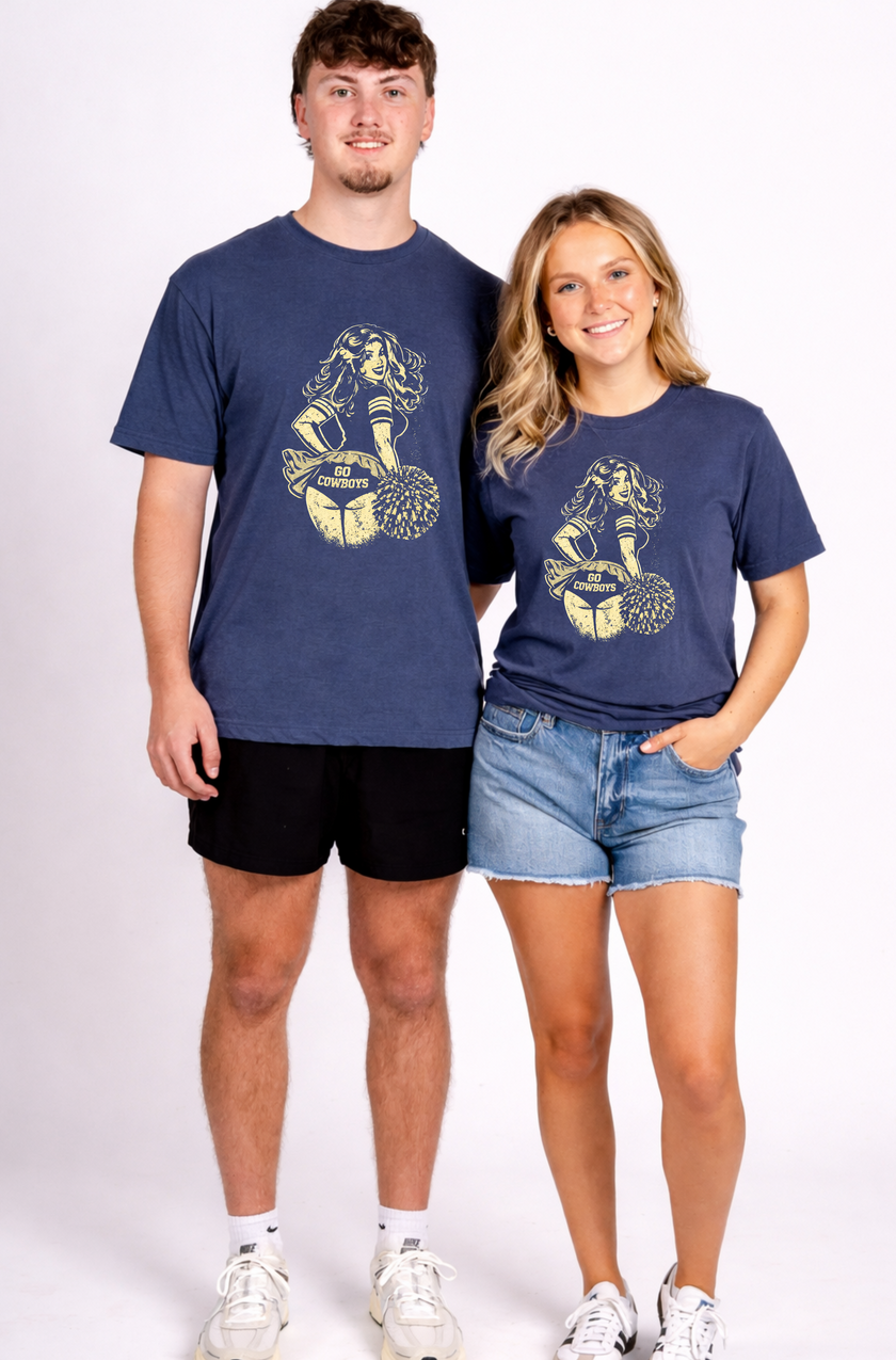 Go Cowboys Vintage Unisex Tee –  Navy