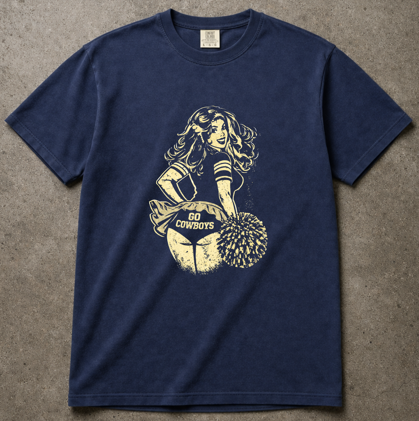 Go Cowboys Vintage Unisex Tee –  Navy